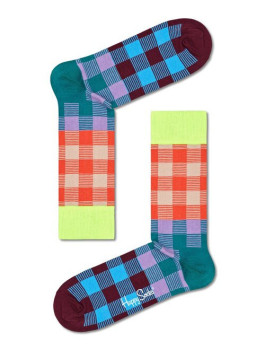 Șosete în carouri colorate Happy Socks