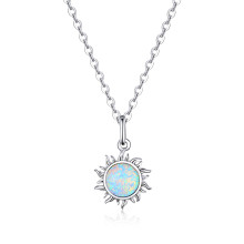 Colier din argint Opal Sun