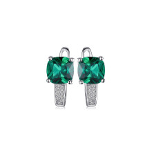 Cercei din argint Perfect Emerald